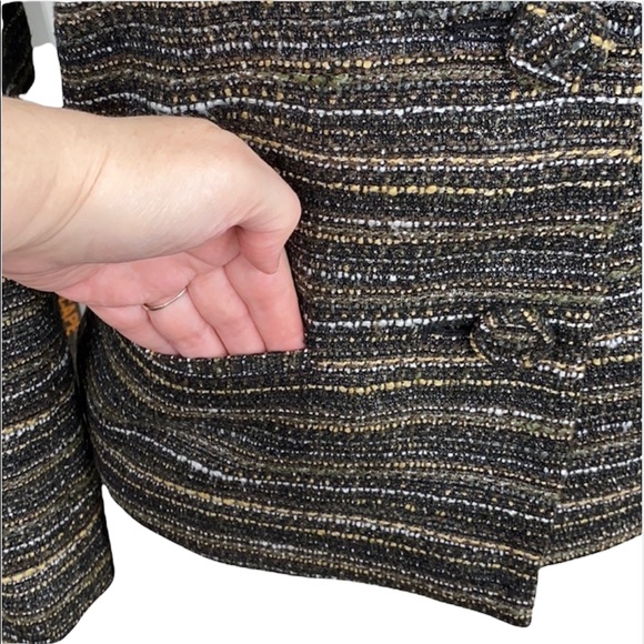 Chico’s Brown Foiled Tweed Jacket - Picture 4 of 15